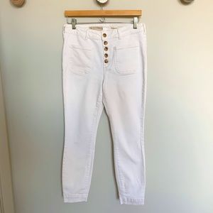 Anthropologie Pilcro and the Letterpress High Rise Denim Leggings White